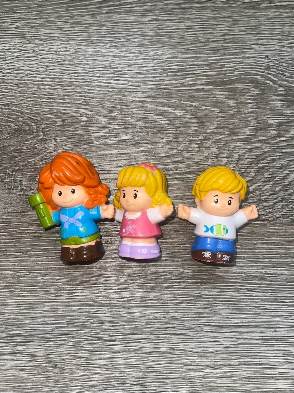 Little people Kids Toy Figure Trio  Characters mom and siblings